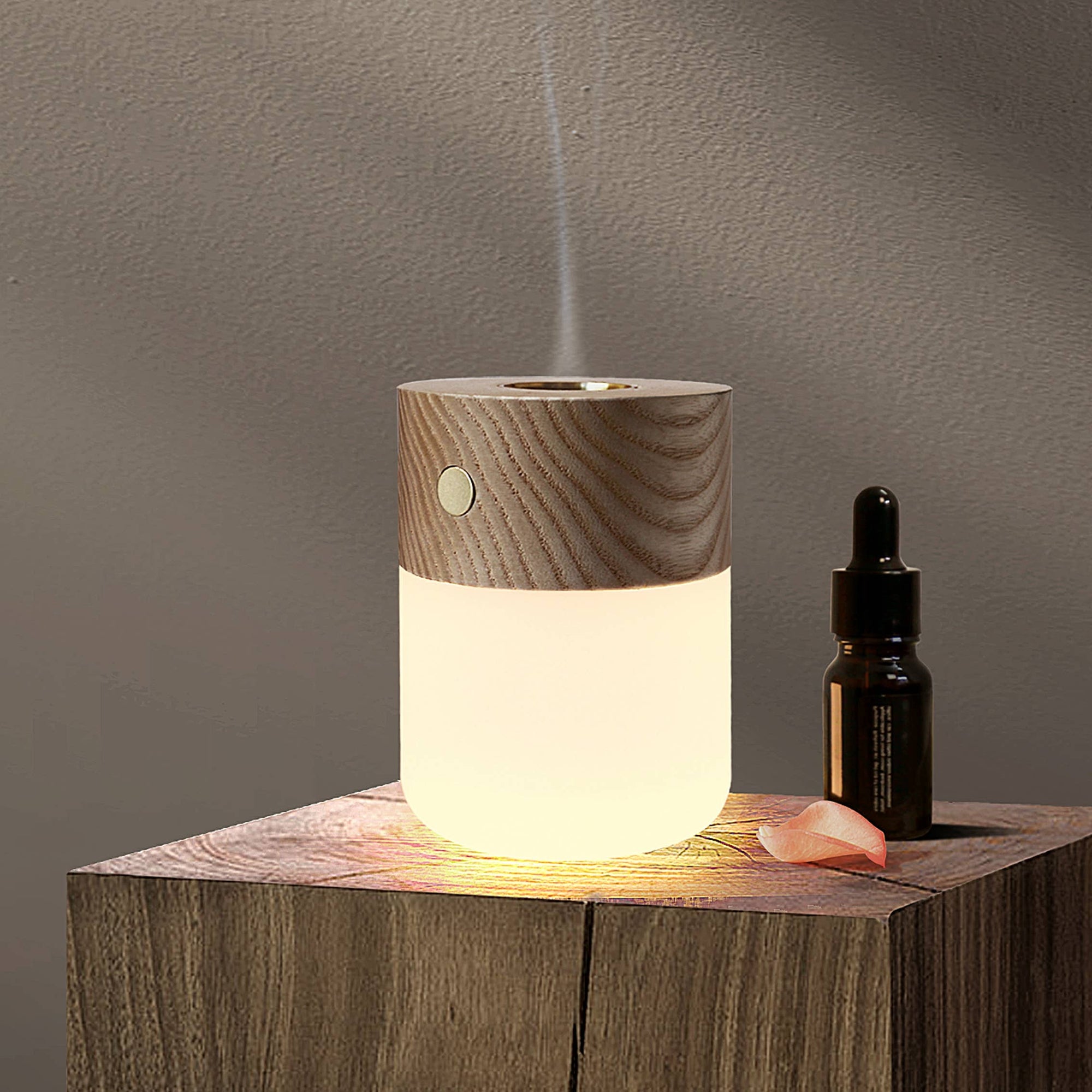 Smart Diffuser Lamp: White Ash