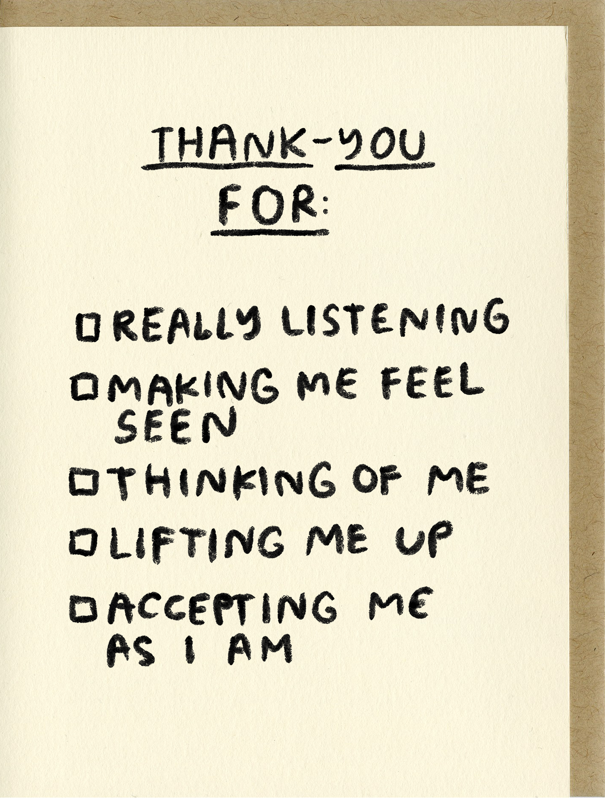 Thank-You Checklist
