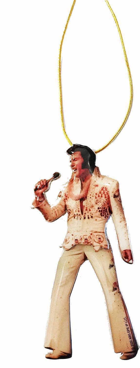 Elvis Ornament (White Jumpsuit)