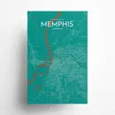 Memphis City Map Poster