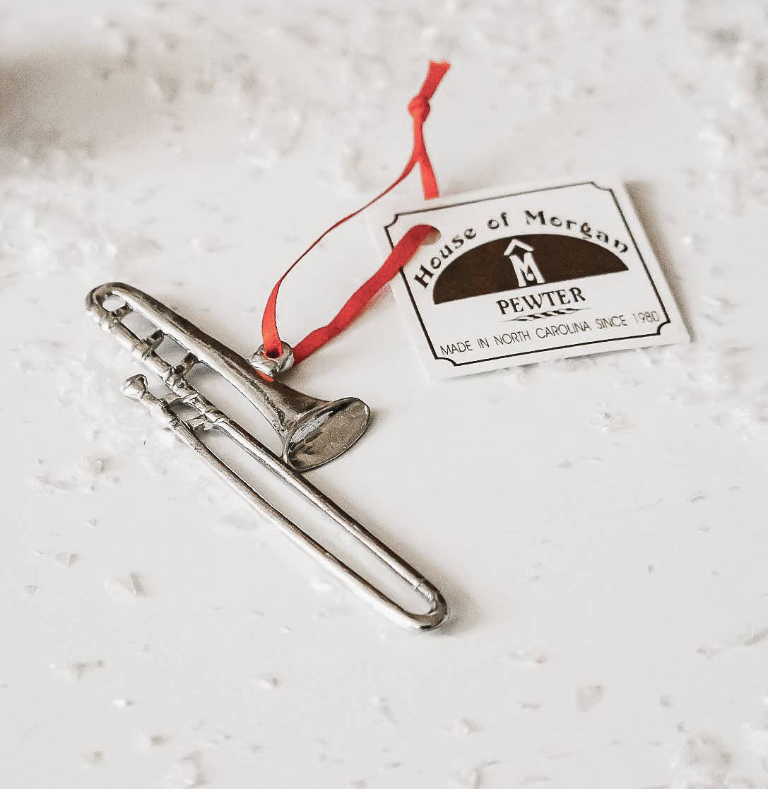 Handmade Music Christmas Ornament - Trombone