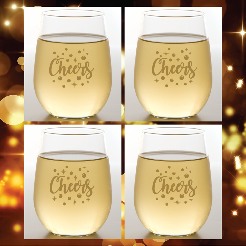 CHEERS GOLD Shatterproof Wine Glasses