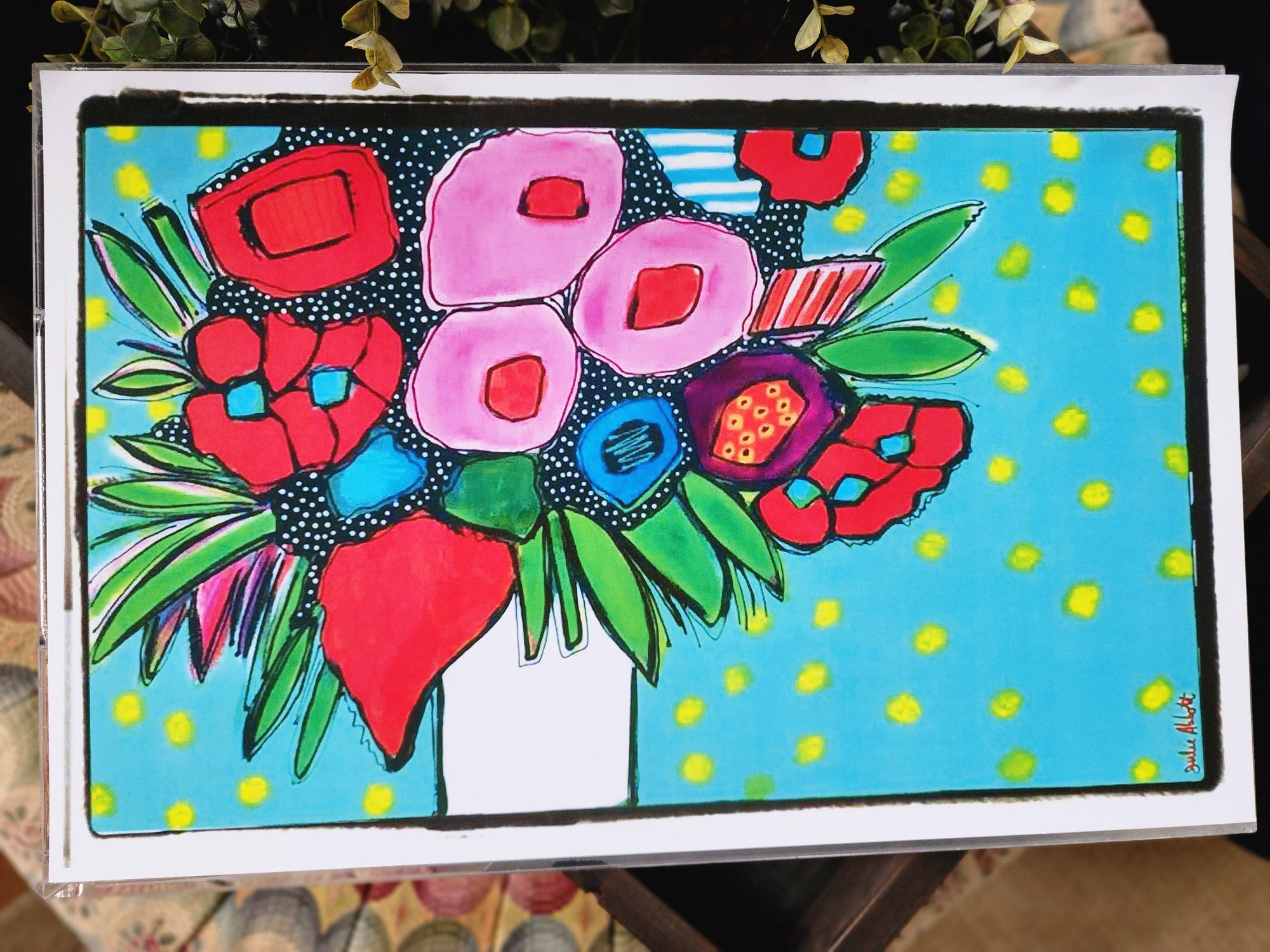 Flower Bouquet Insert for Acrylic Serving Tray