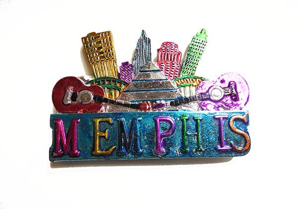 Memphis Magnet Metallic City Buildings