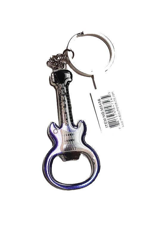 Memphis Keychain Bottle Opener Guitar Blue
