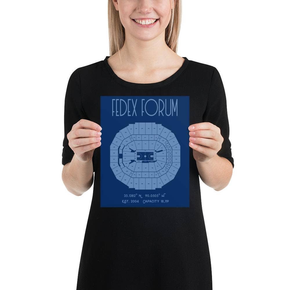 Memphis Grizzlies Fedex Forum Stadium Poster Print
