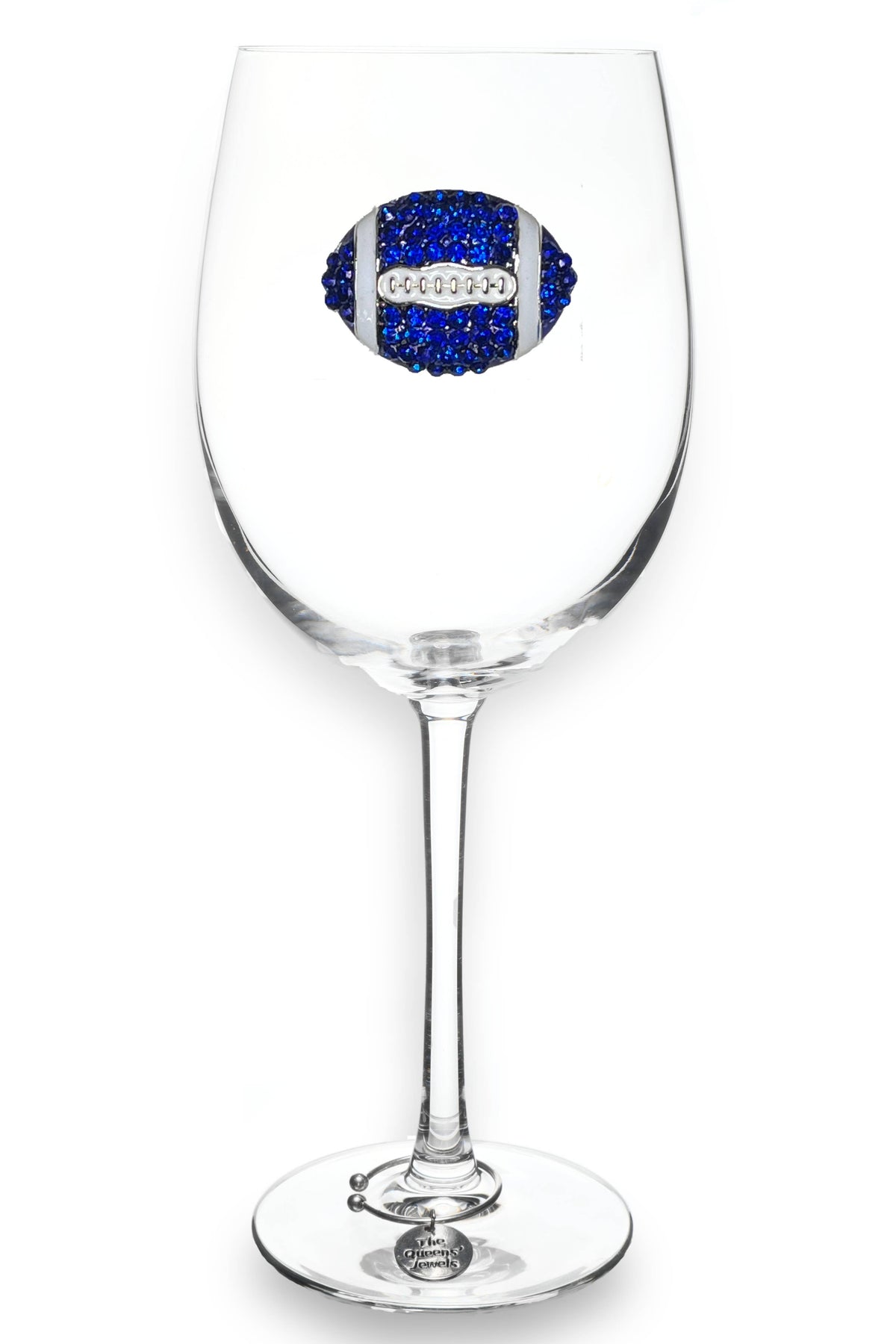 Memphis Football - Jeweled Glassware - Stemmed - Blue and White