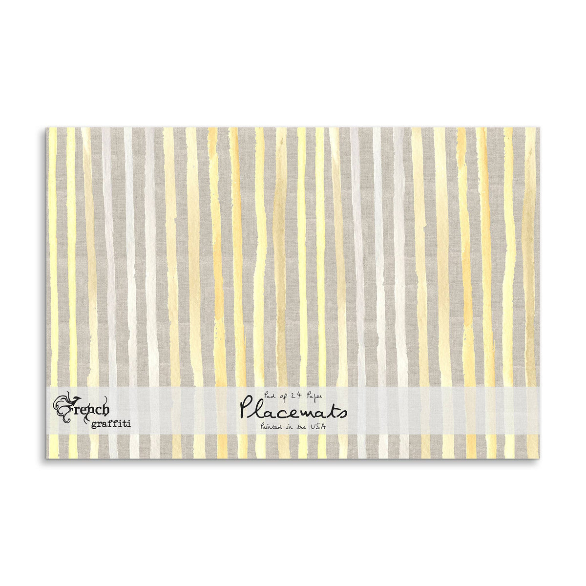 Yellow Stripes Paper Placemats
