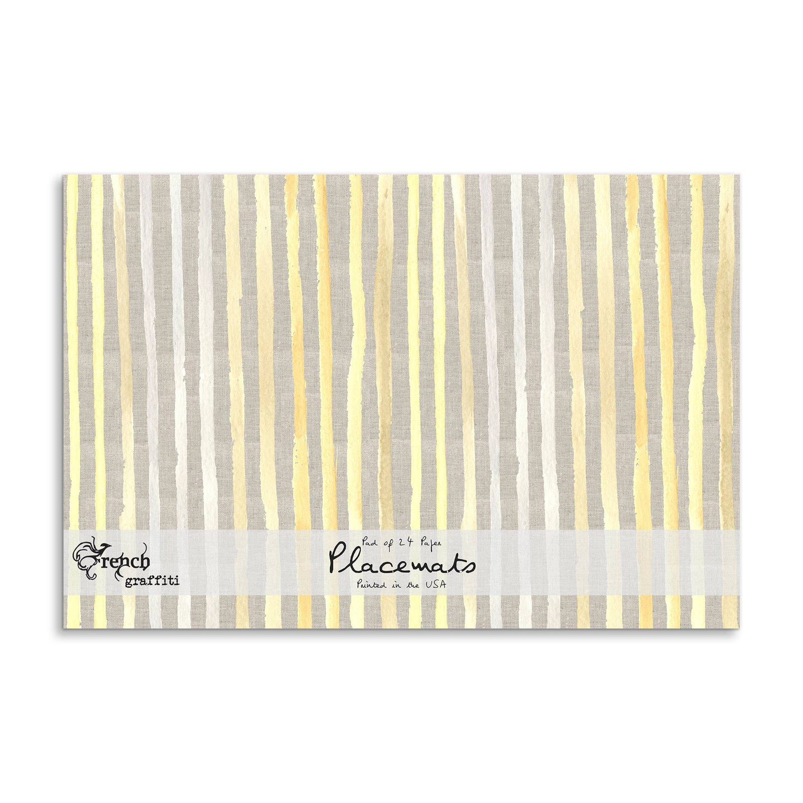 Yellow Stripes Paper Placemats