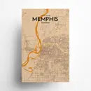 Memphis City Map Poster