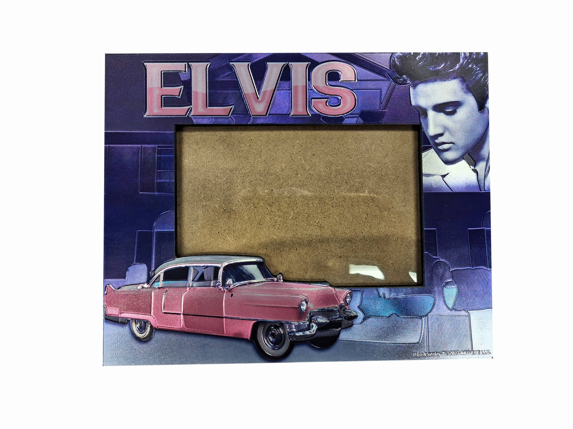 Elvis Pink Caddy - Metallic Picture Frame