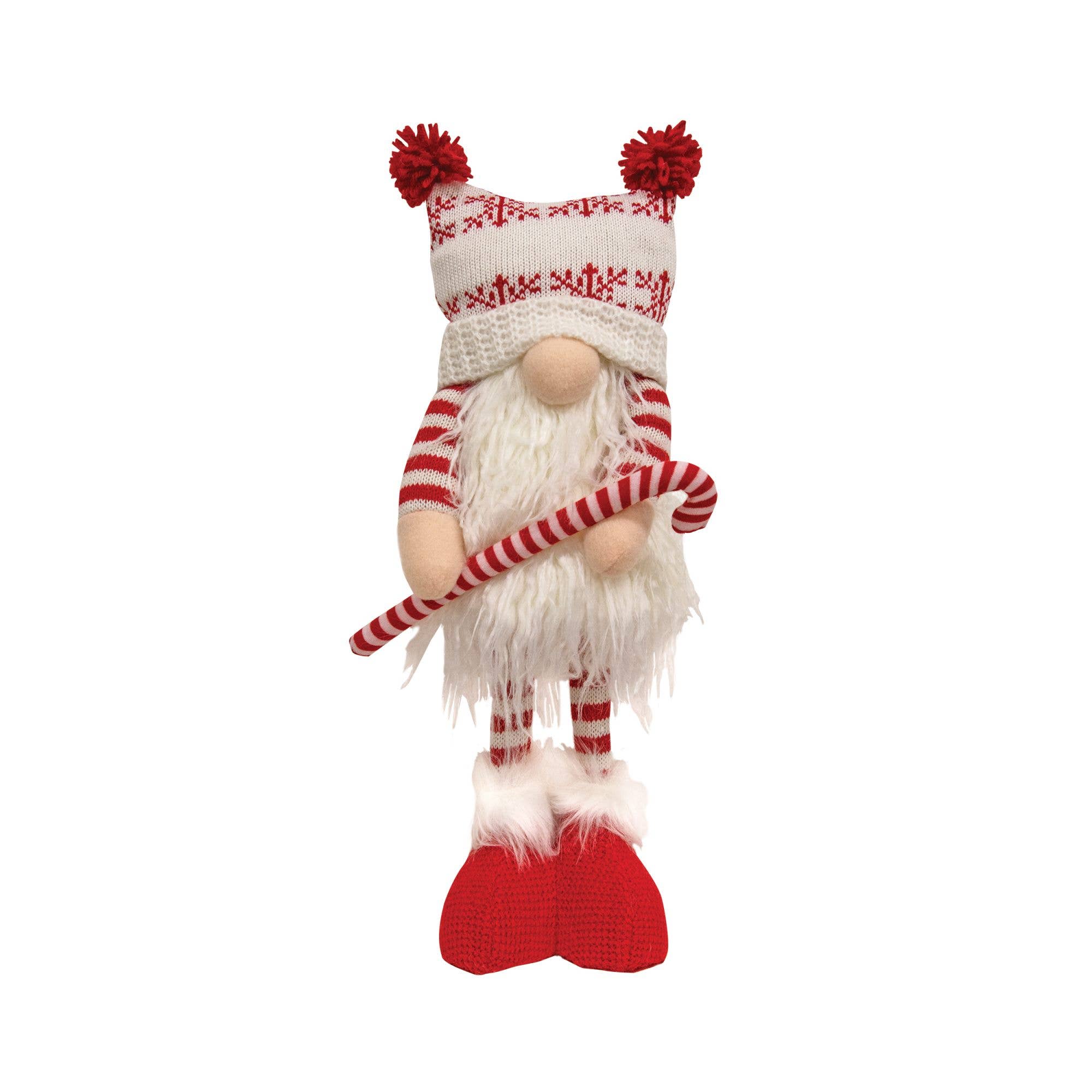 Candy Cane Standing Gnome