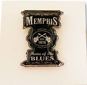 Memphis Lapel Pin Black & White Est.