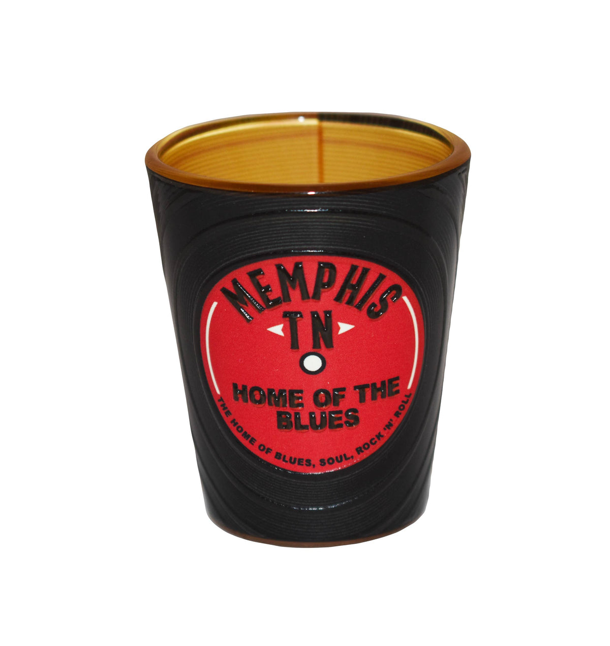 Memphis Shot Glass Record Embossed