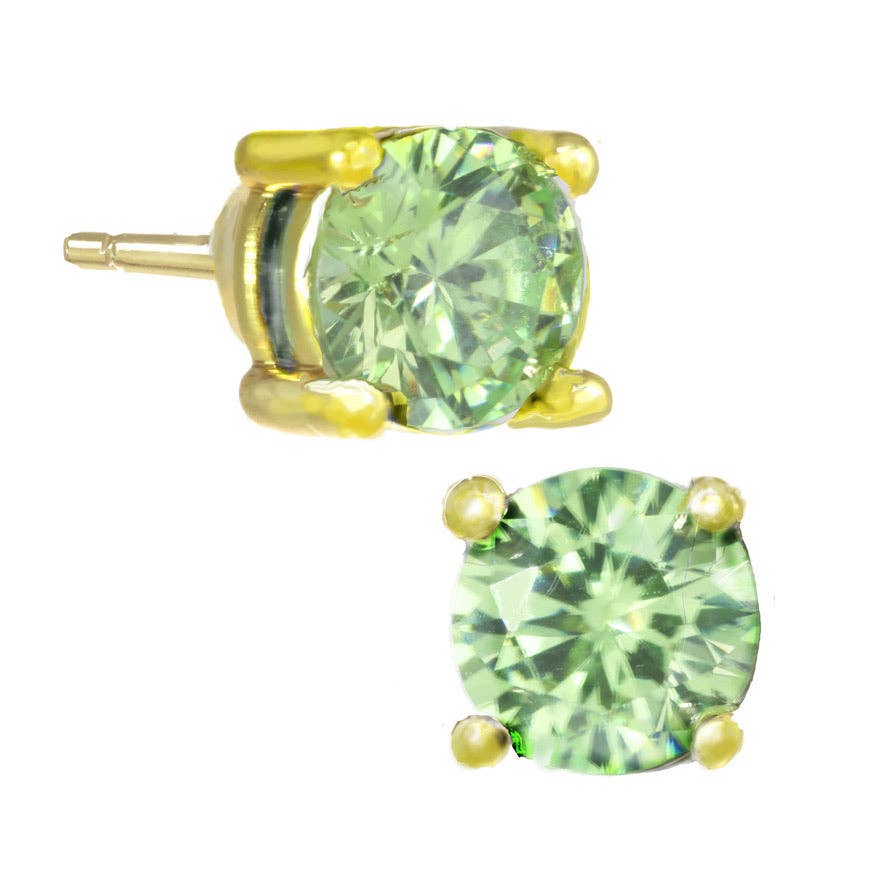 Tennis Studs: Peridot