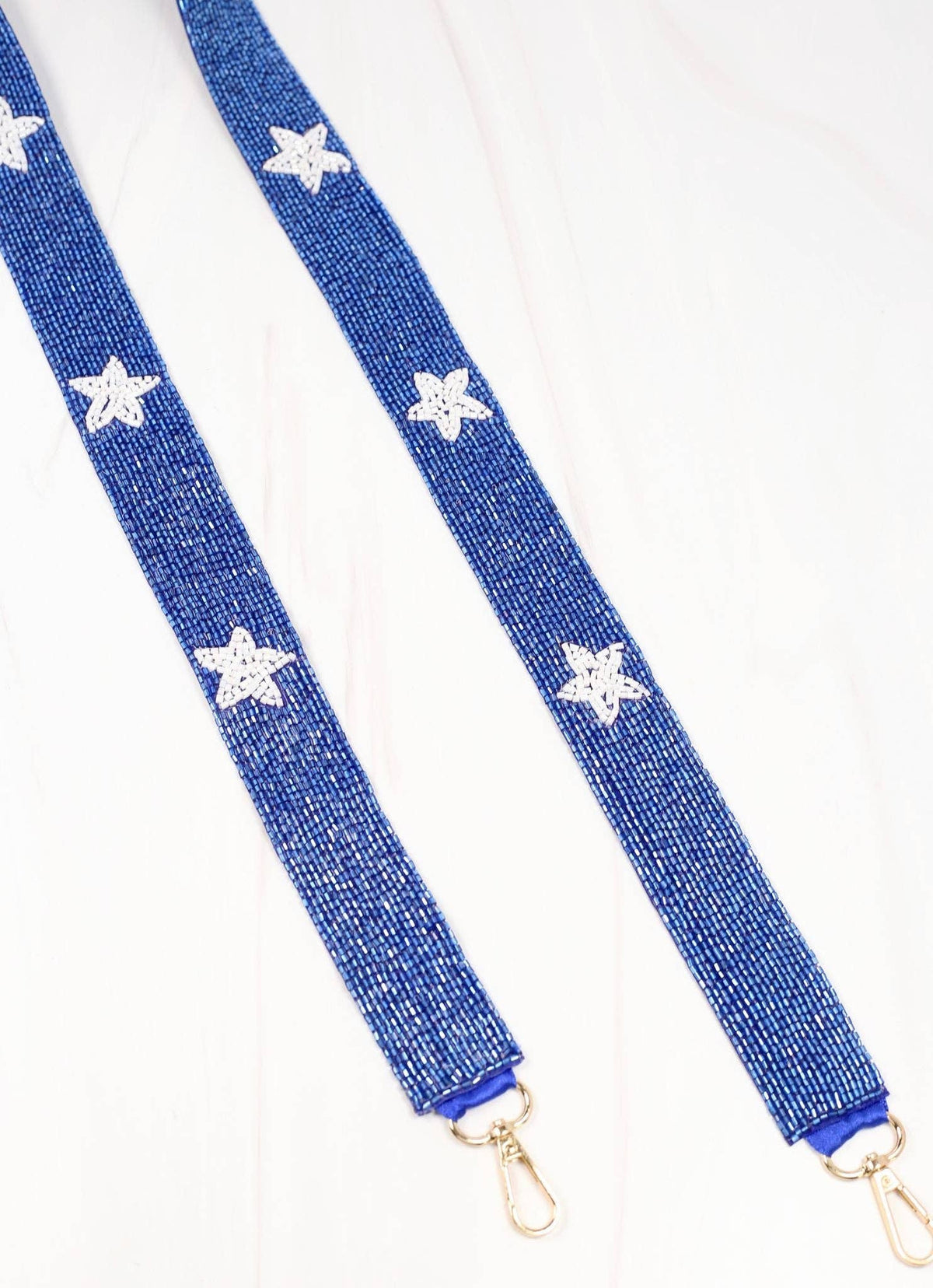 Stetson Star Beaded Crossbody Strap BLUE WHITE
