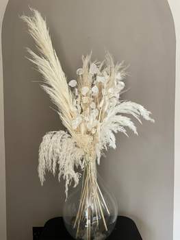 The Deluxe Tall Pampas Grass  and lunaria Bouquet