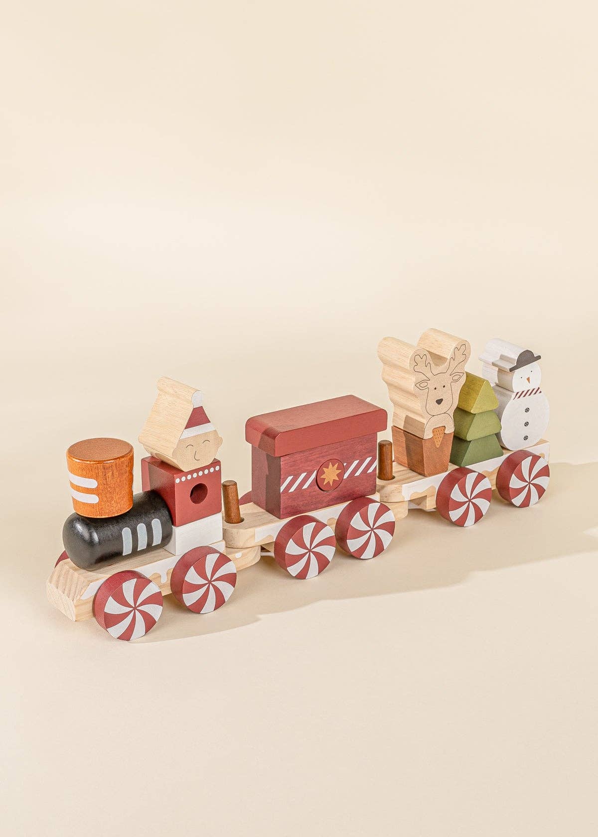 Wooden Stacking Train - CHRISTMAS