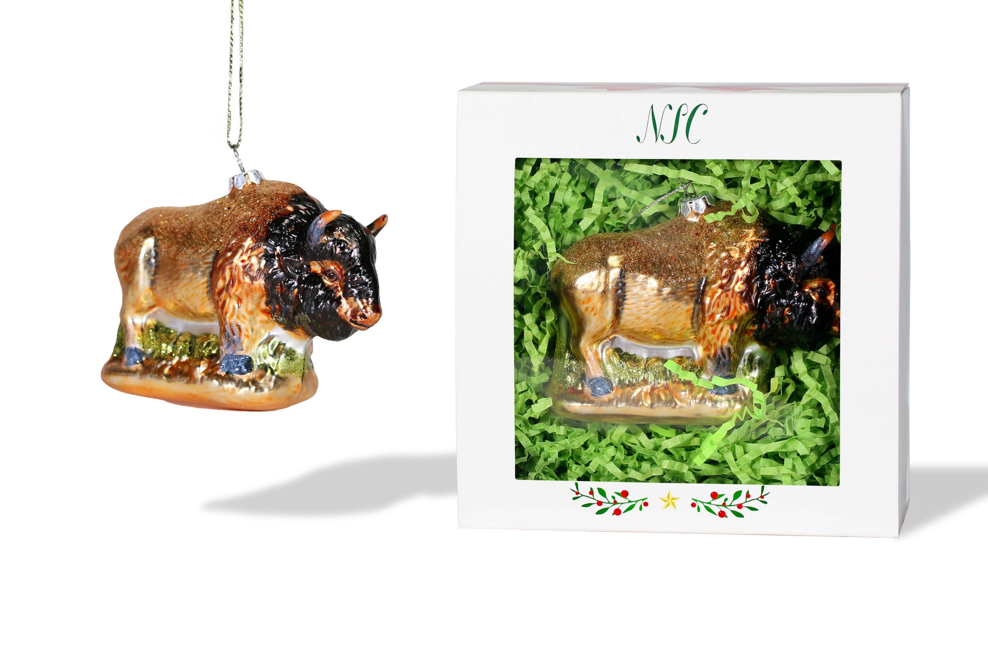 Buffalo Glass Ornament