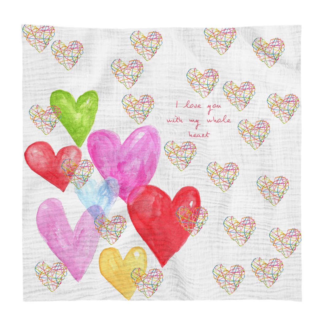 Colorful Hearts Swaddle