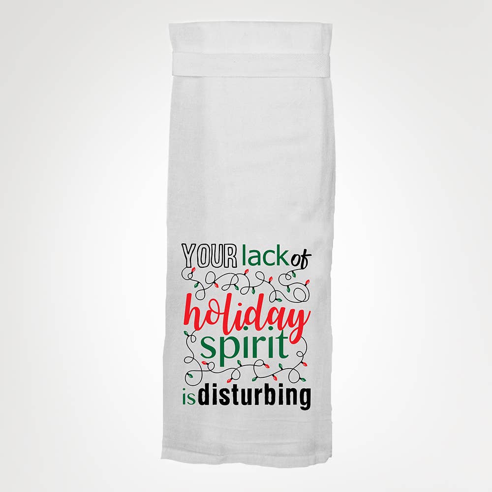 Your Lack Of Holiday Spirit is... | Christmas Kitchen Towels