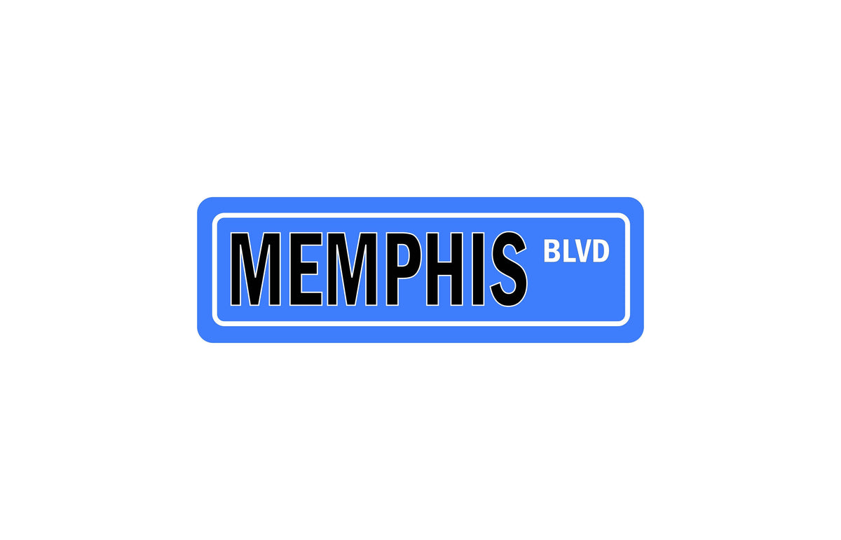 Memphis Blvd Street Sign Metal Tin Sign