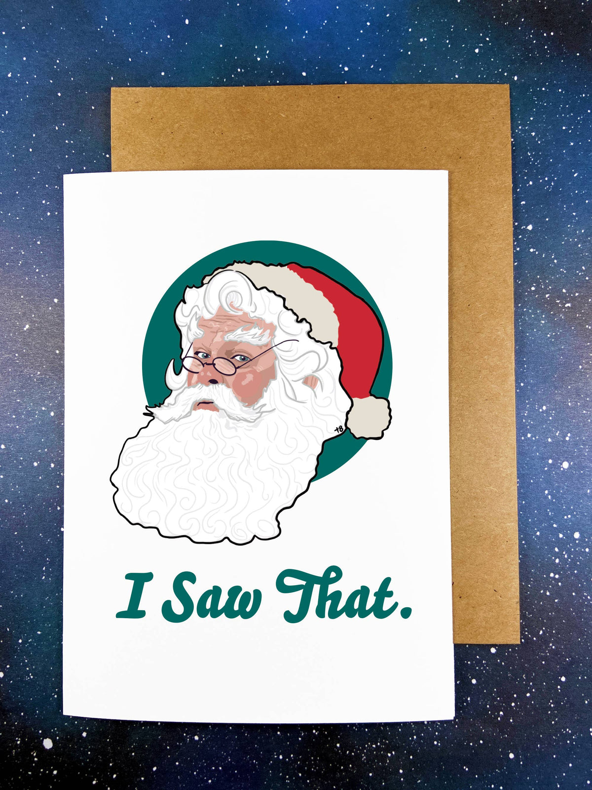 Santa Holiday Greeting Card - I Saw That
