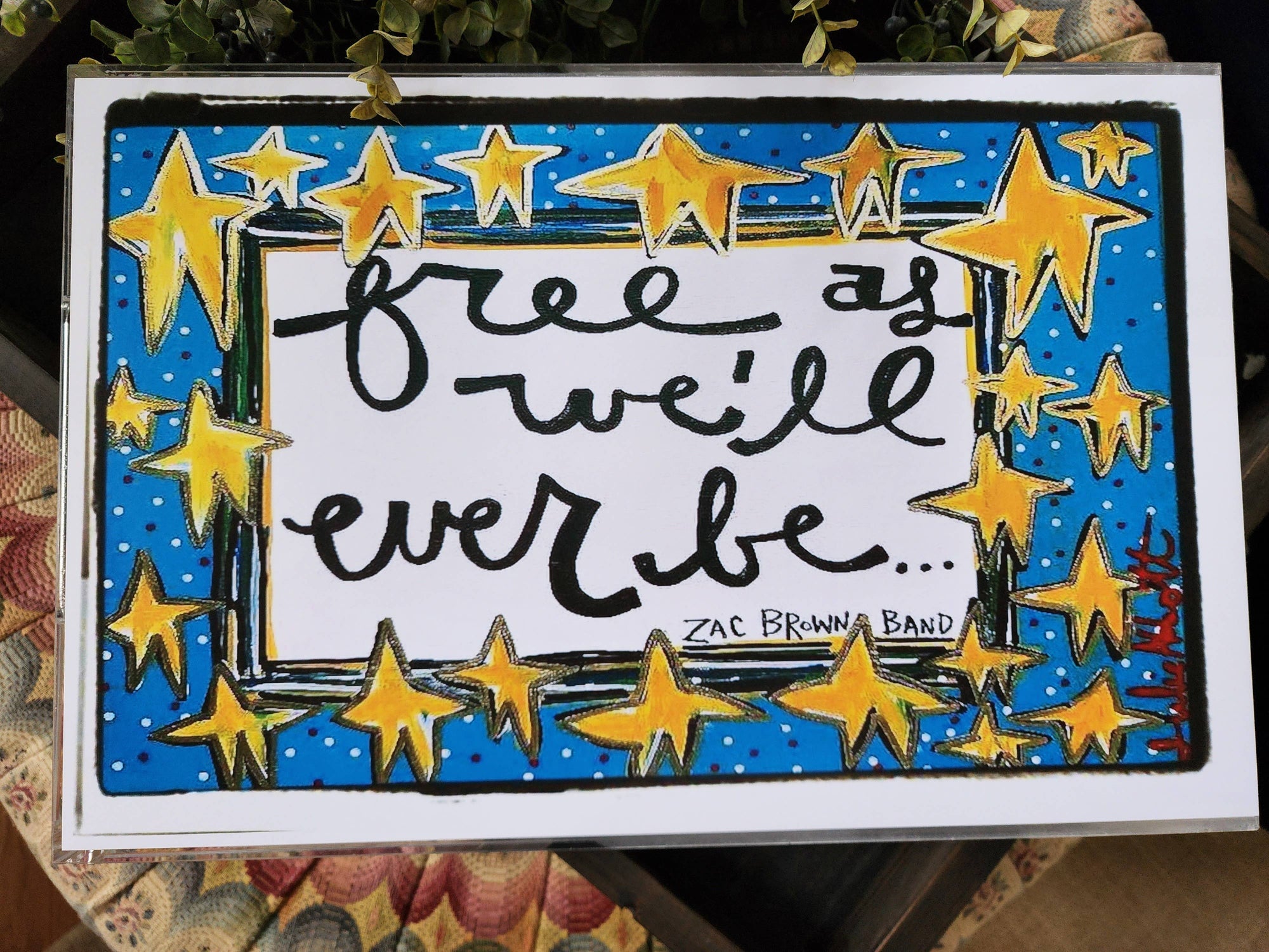 Free As Will Ever Be Insert for Acrylic Serving Tray