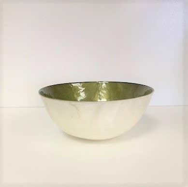 5" Capiz Bowl (Olive/Natural)