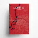 Memphis City Map Poster