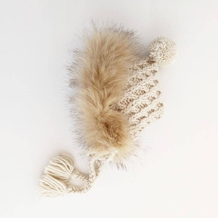 Fur Bonnet in Natural