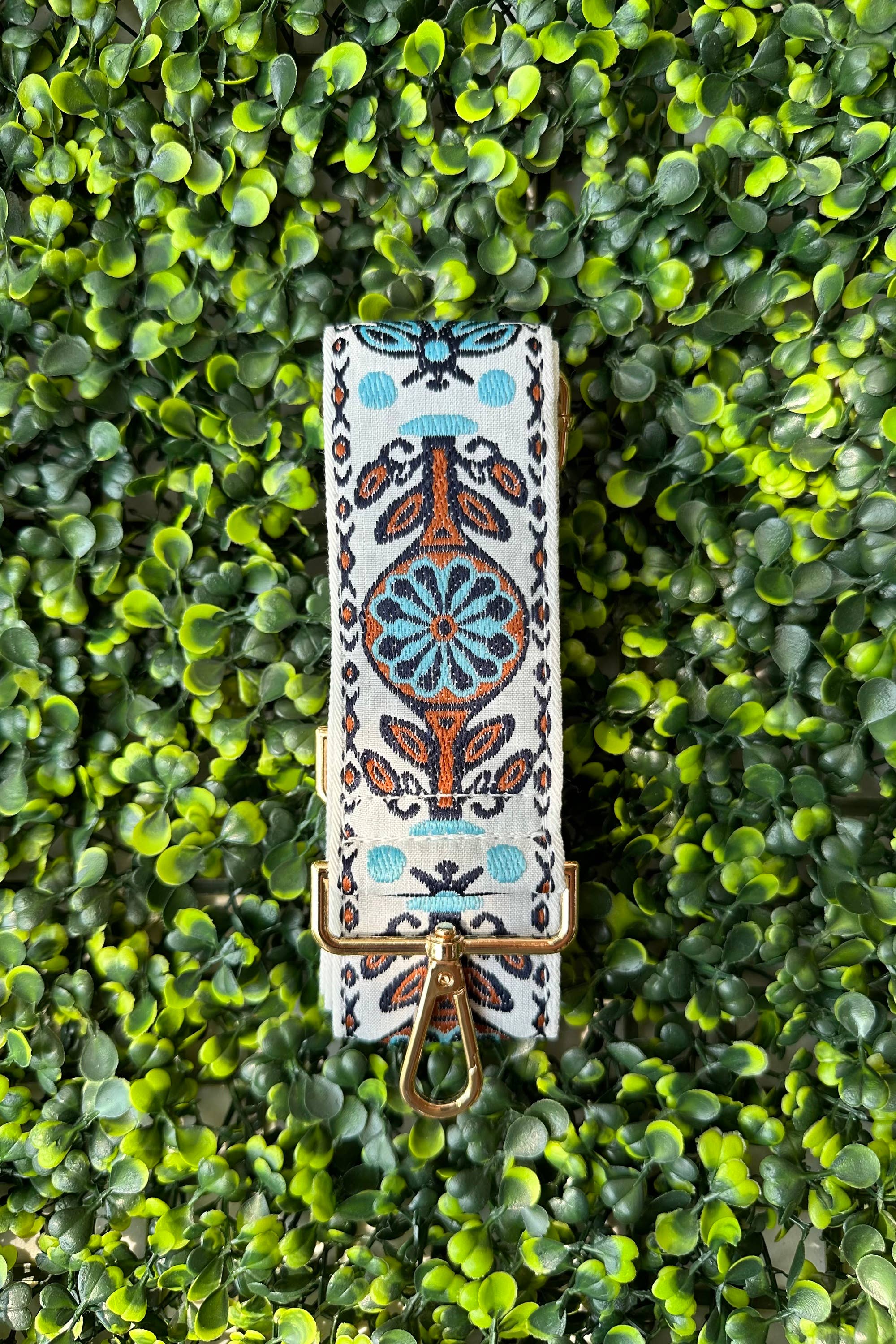 Boho Floral Pattern Adjustable Guitar Strap