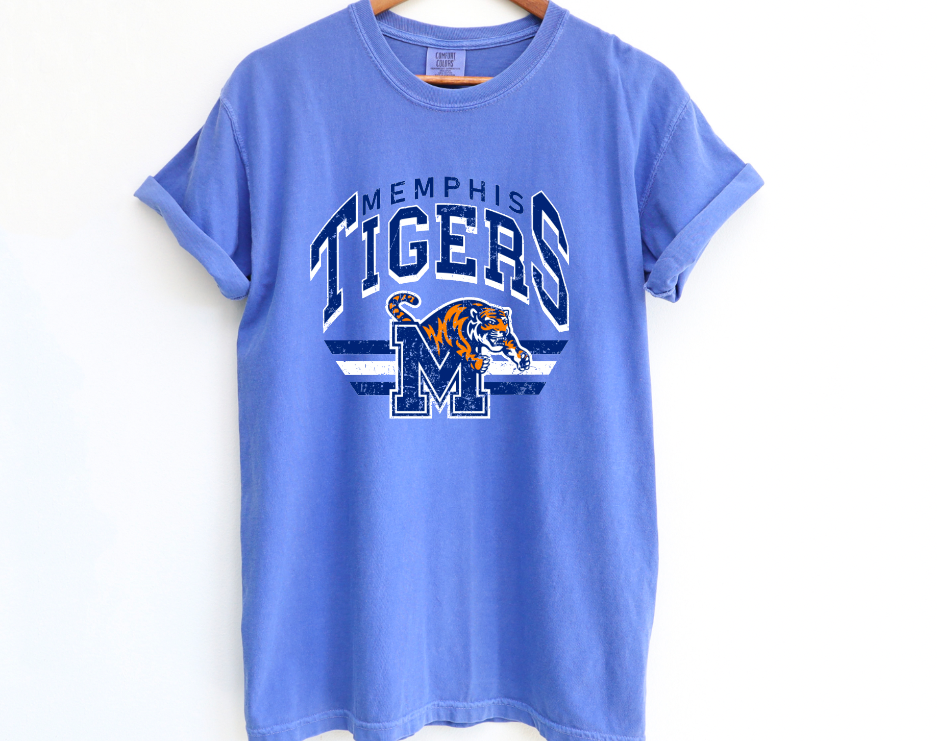Memphis Tigers Comfort Colors Tee Football Tees