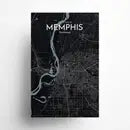 Memphis City Map Poster