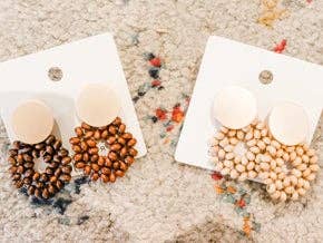 Harmony Wood Boho Earrings