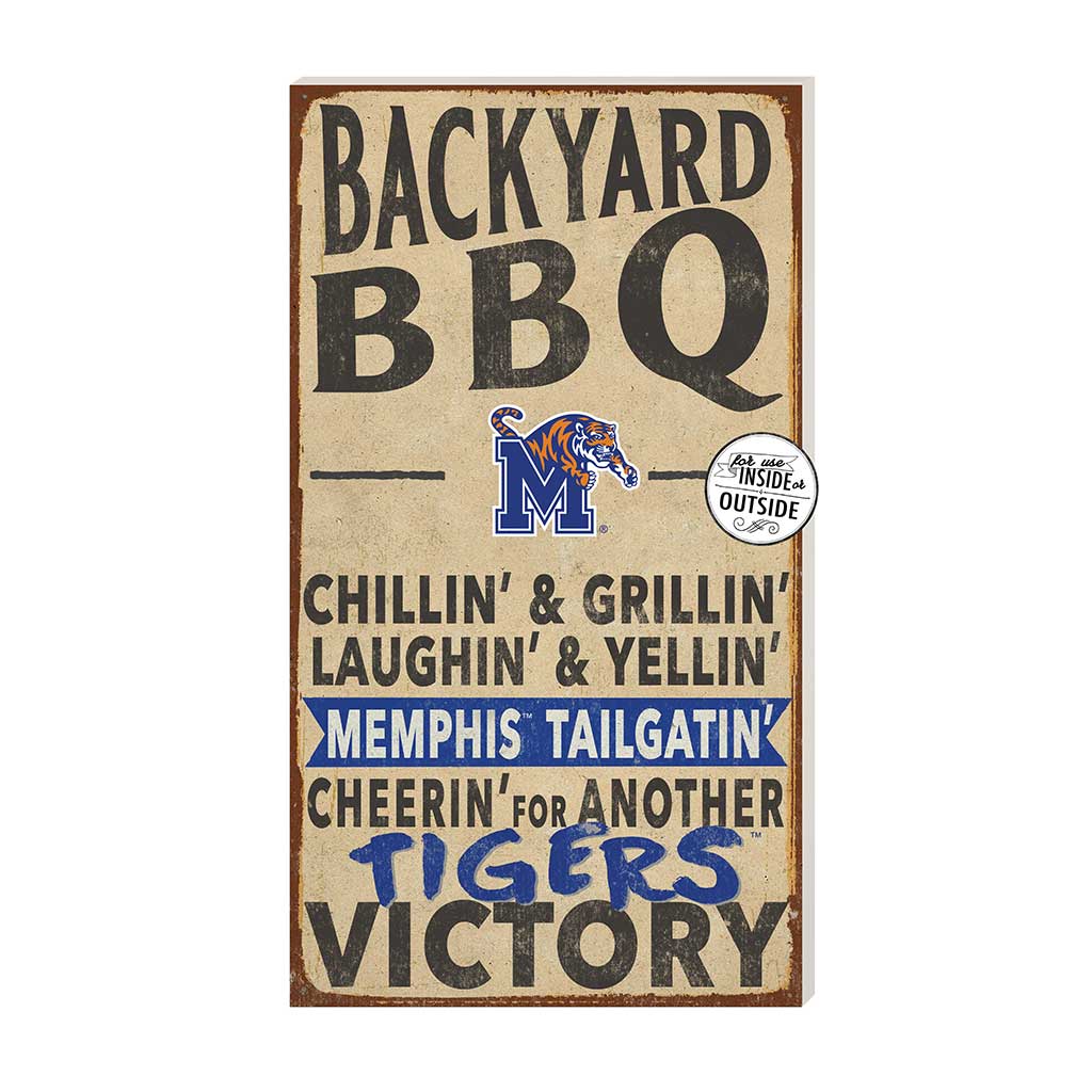 11" x 20" BBQ Sign Memphis Tigers