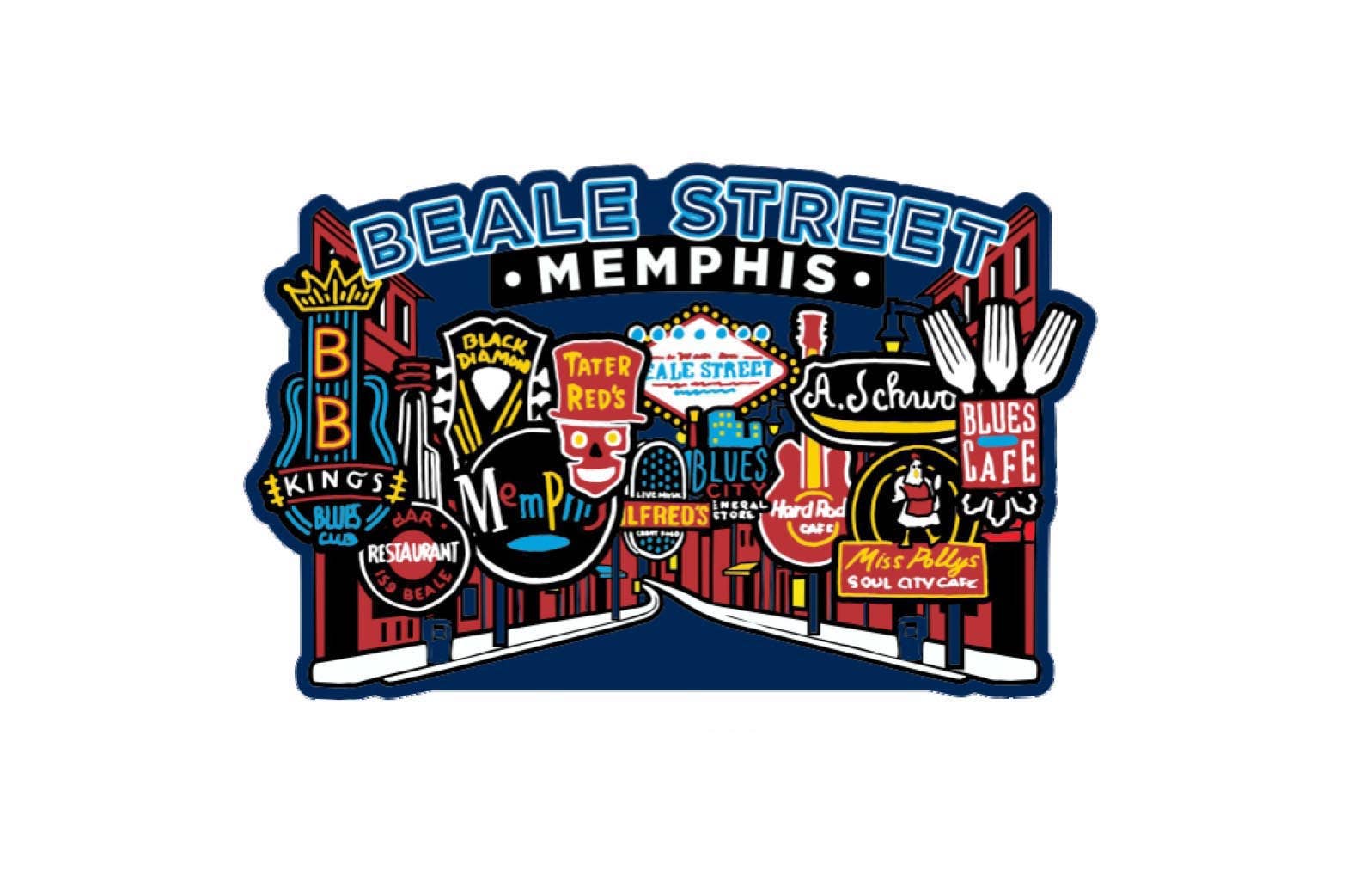 Memphis Magnet Beale Street Signs