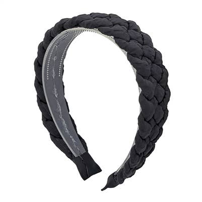 Black Braided Fabric Headband