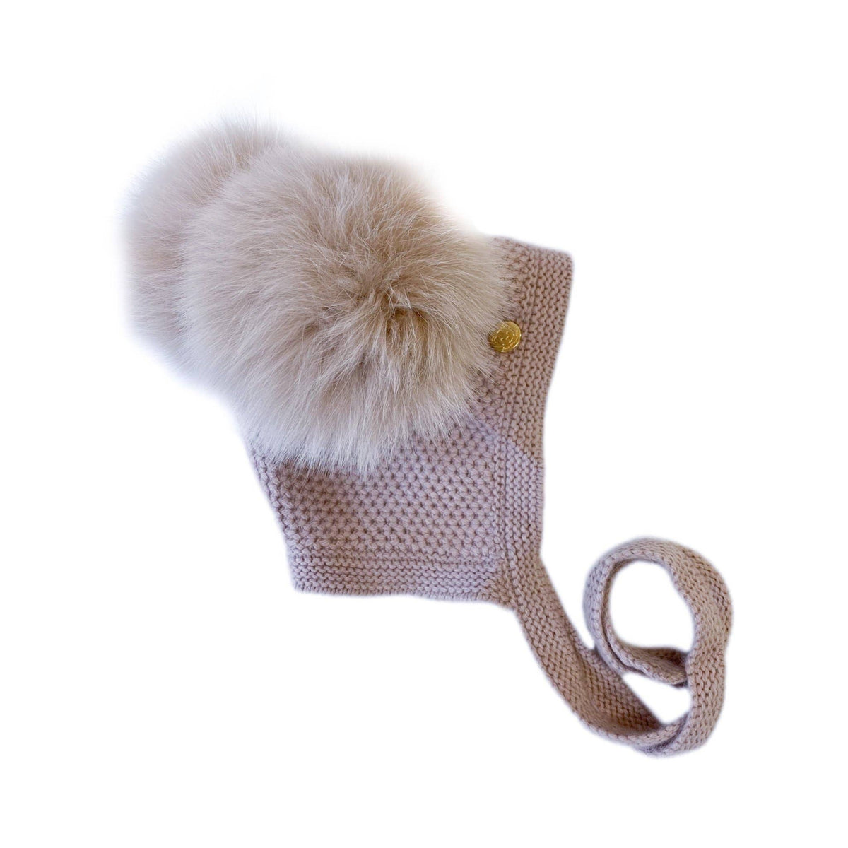 Honeycomb Dusty Pink Cashmere Bonnet