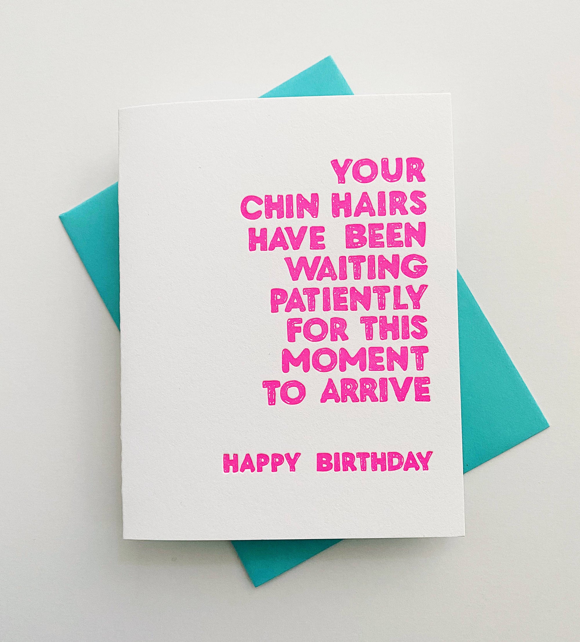 Chin Hairs -Funny Birthday Card for Her - 30th, 40th