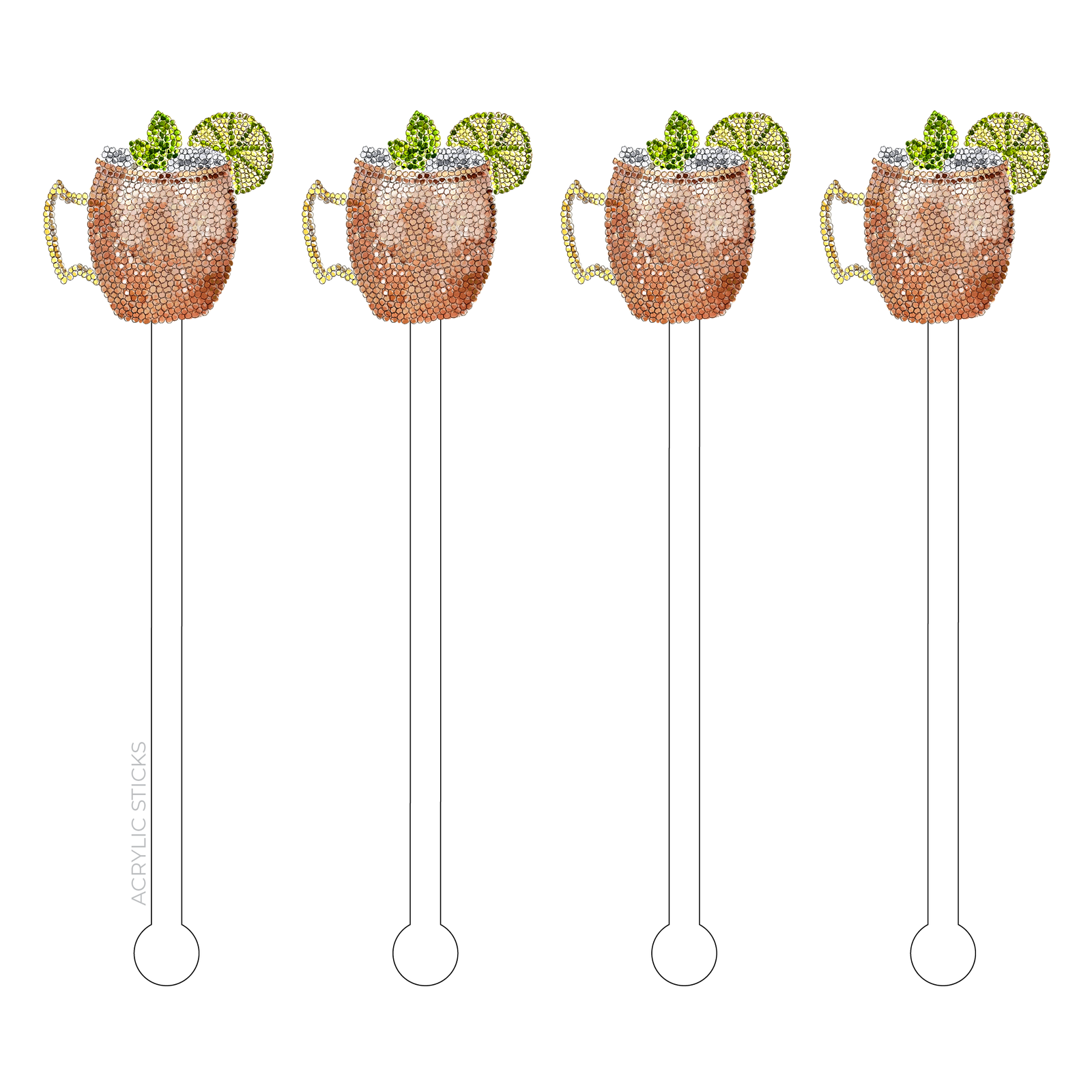 MOSCOW MULE SIGNATURE STYLE SERIES ACRYLIC STIR STICKS