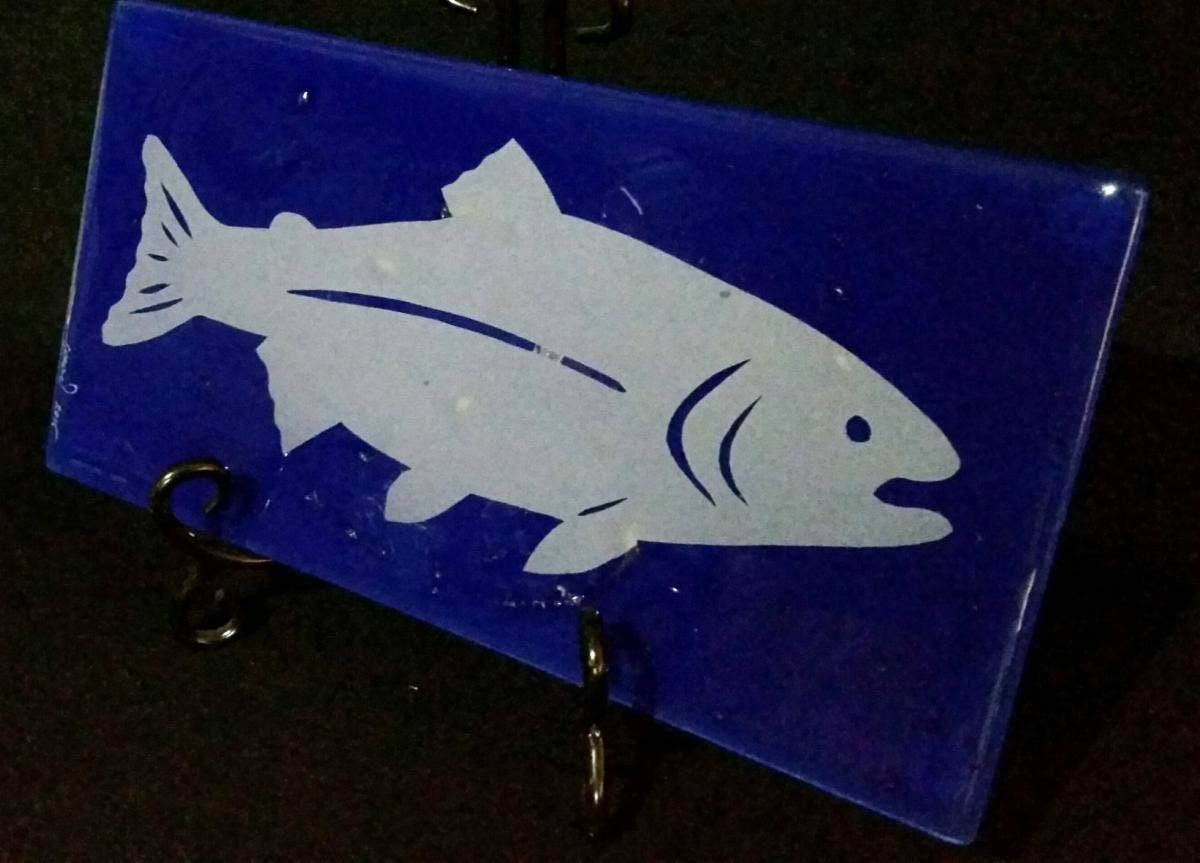 Cobalt Blue Salmon Spoonrest