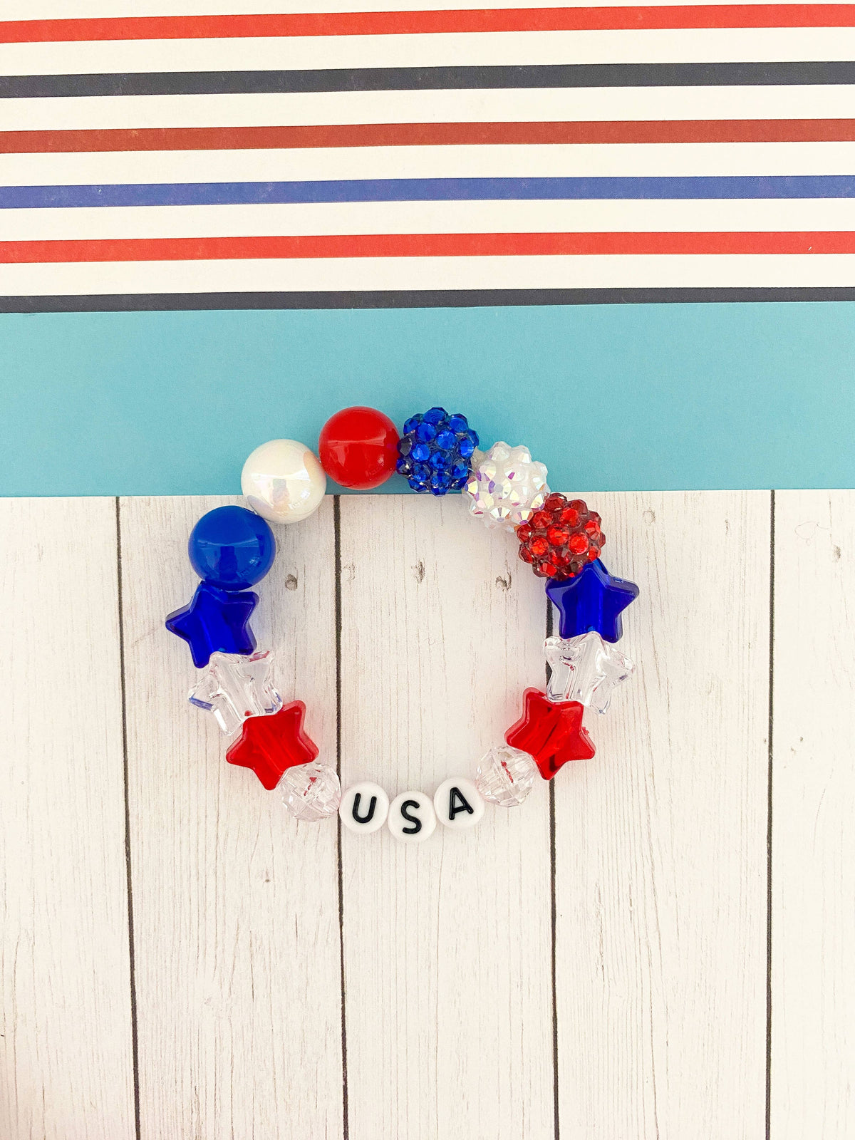 July 4th: USA Charm Bracelet