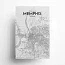 Memphis City Map Poster