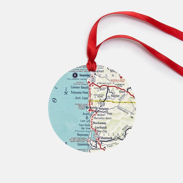 Custom Map Christmas Ornament