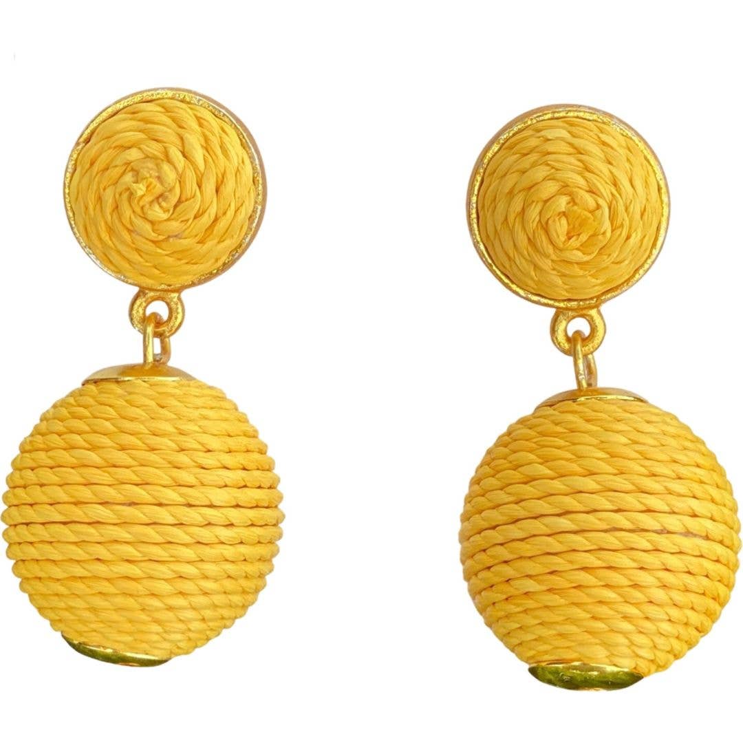 Lantern Raffia Earrings | Tuscan Sun