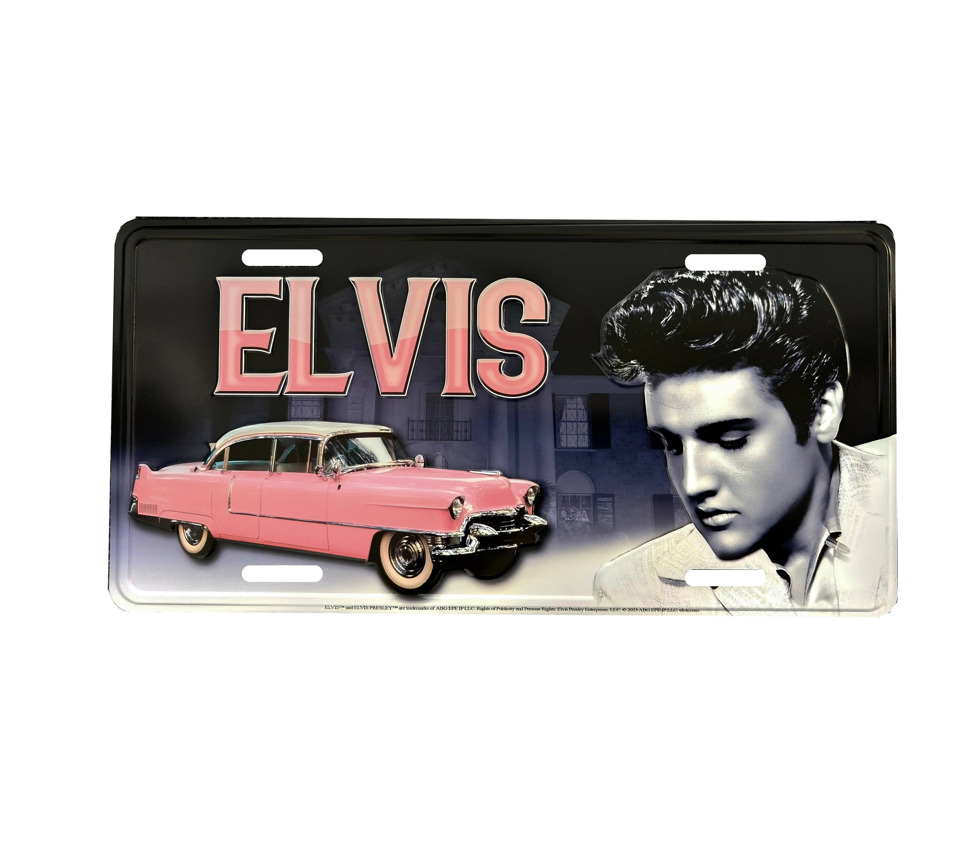 Elvis License Plate - Pink Caddy