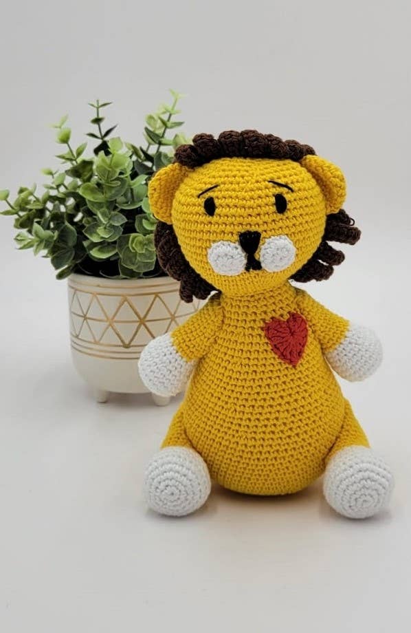 Lion 8" Crochet Doll | 100% Cotton Doll | WuamanKIDS