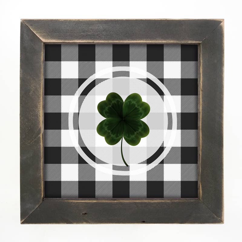 Four leaf clover on buffalo check