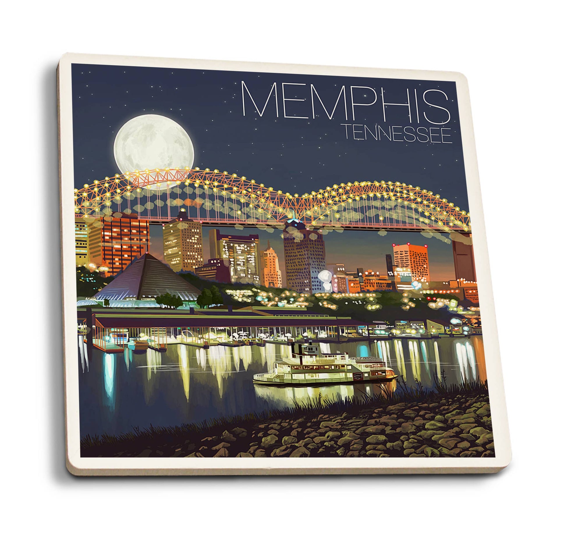 Coaster Skyline at Night in Memphis Ceramic